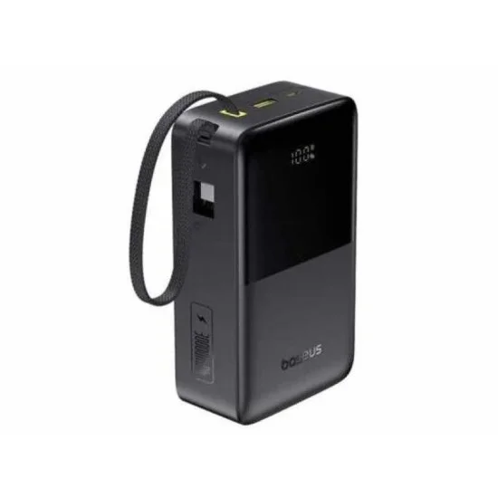 Baseus EnerFill FC51 Bipow2 Pro Digital Display Power Bank with Built-in Cable 30000mAh 22.5W - Cosmic Black